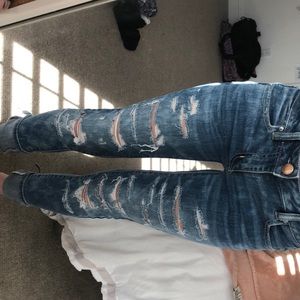 American Eagle distressed ripped jeans